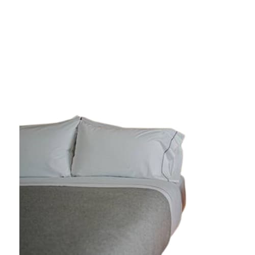 Canopy by Hilton T300 Blend Plain Matt Weave Pillowcase, Queen 21X34 FS, White w/Grey